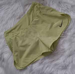 nike dri fit lime green athletic athleisure workout gym running shorts size xs
